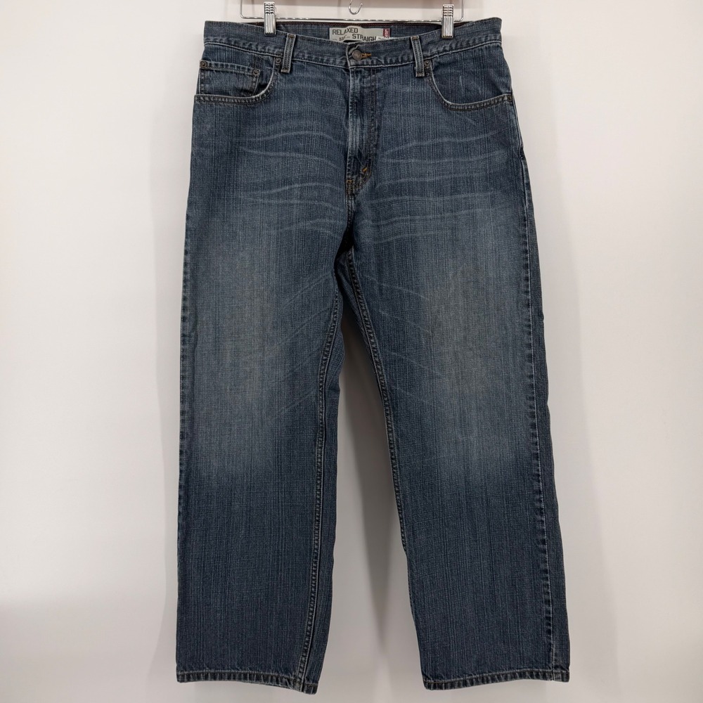 Levis 559 Relaxed Straight Jeans Mens 36x30 Blue Medium Wash Denim